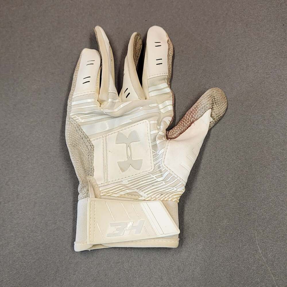 Under Armour Batting Glove White YLG